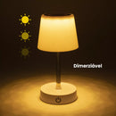 Luminária De Mesa Sem Fio Recarregável Retrátil Em Aço Luz em Led Branco Quente Ajustável
