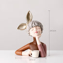 Estatueta Escultura Decoração Busto Lili Max Café