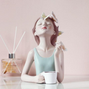Decoração Estatueta Busto Decorativo Lili Butterfly Café