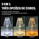 Luminária De Mesa 3 em 1 Estilo Diamante