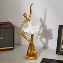 Estatueta Decorativa A Bailarina Dourada
