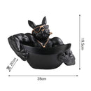 Estatueta Decorativa Bulldog Francês Mordomo
