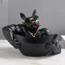 Estatueta Decorativa Bulldog Francês Mordomo