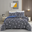 Conjunto de Cama Capa de Edredom Macia Reversível Estampa 3D