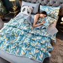 Colcha Estampada Com Fronhas - Macia e Confortável