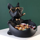 Estatueta Decorativa Bulldog Francês Mordomo