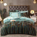 Conjunto de Cama Capa de Edredom Macia Reversível Estampa 3D