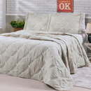 Colcha Cobre Leito Queen Bordado 200 Fios Luxo Unique - 3 Peças
