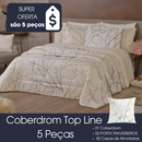 Kit Coberdrom Top Line King Dupla Face Fleece / Sherpa 5 peças