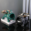 Estatueta Decorativa Bulldog Francês Decoração Porta Objetos