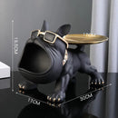 Estatueta Decorativa Bulldog Francês Decoração Porta Objetos
