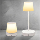 Luminária De Mesa Sem Fio Recarregável Retrátil Em Aço Luz em Led Branco Quente Ajustável