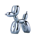 Escultura Decorativa Cachorro Balão em Resina – Estilo Nórdico Moderno Cinza / 25x9x25cm