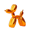 Escultura Decorativa Cachorro Balão em Resina – Estilo Nórdico Moderno Laranja / 25x9x25cm