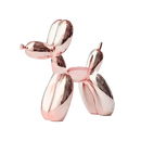 Escultura Decorativa Cachorro Balão em Resina – Estilo Nórdico Moderno Rose Gold / 25x9x25cm