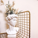 Estatueta Decorativa Escultura Davi de Michelangelo Busto Vaso