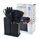 Kitchen Set Lux - Conjunto de Utensílios de Cozinha 19 Peças - Antiaderente com Cabos de Madeira