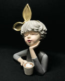 Estatueta Escultura Decoração Busto Lili Max Café
