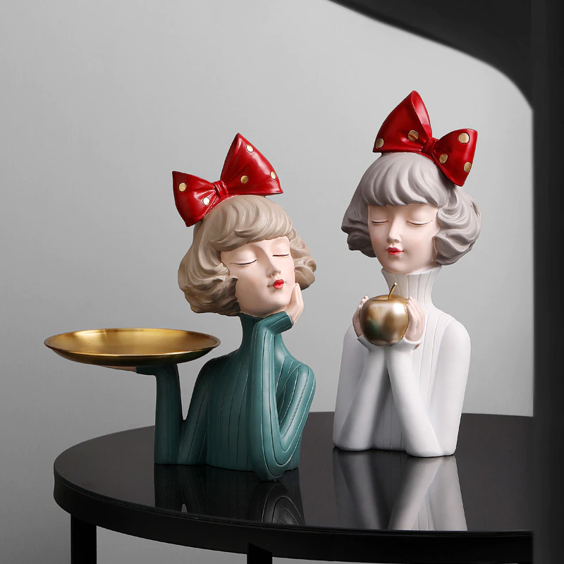 Estatueta Decorativa Busto Lili Tray