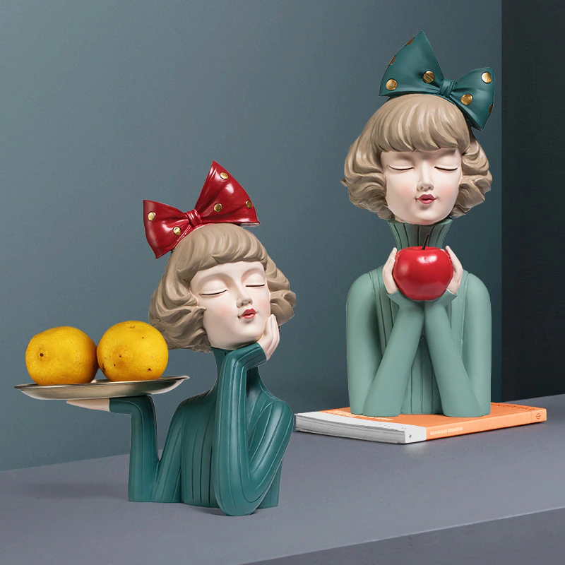 Estatueta Decorativa Busto Lili Tray