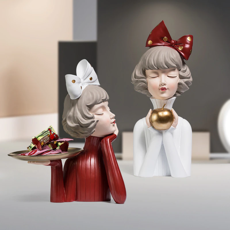Estatueta Decorativa Busto Lili Tray