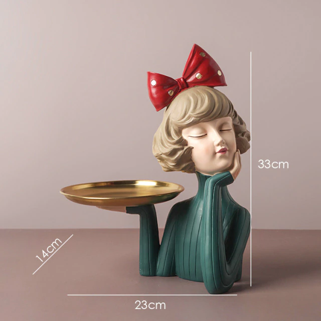 Estatueta Decorativa Busto Lili Tray