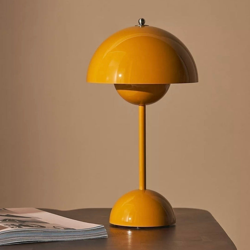 Luminária de Mesa Sem Fio Abajur Cogumelo Recarregável