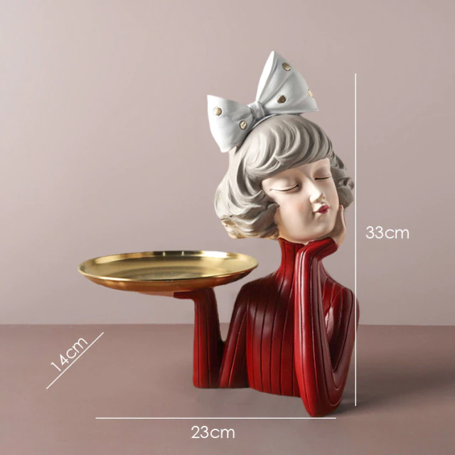 Estatueta Decorativa Busto Lili Tray