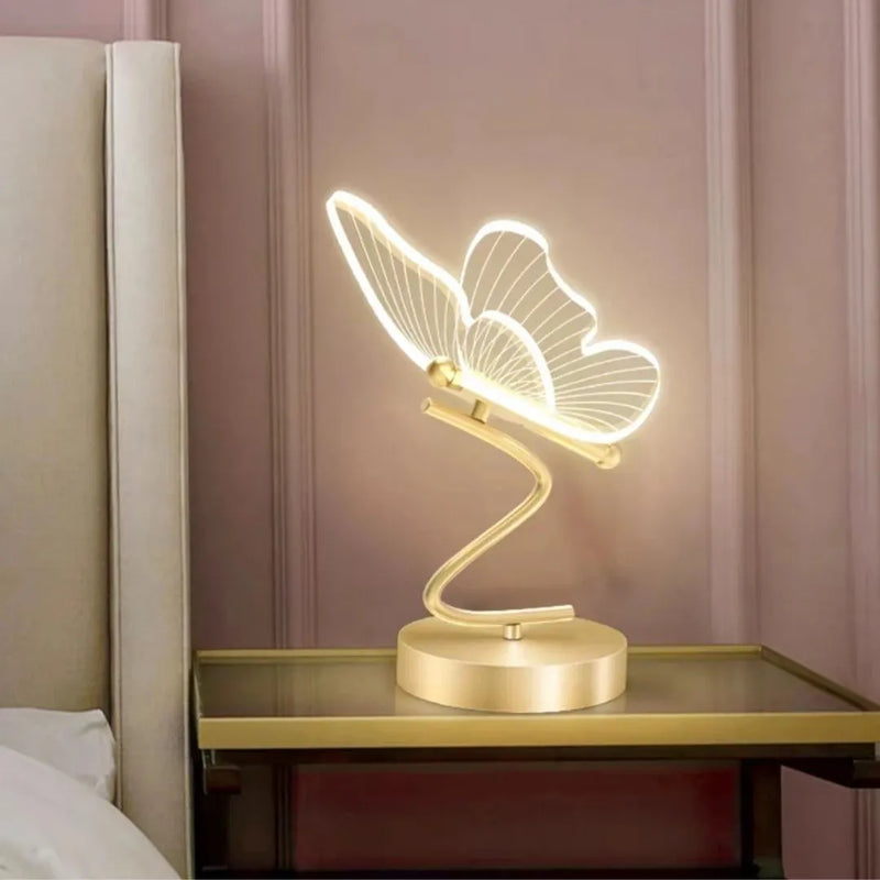 Luminária de Mesa Abajur Borboleta Para Quarto