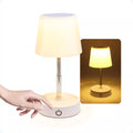 Luminária De Mesa Sem Fio Recarregável Retrátil Em Aço Luz em Led Branco Quente Ajustável