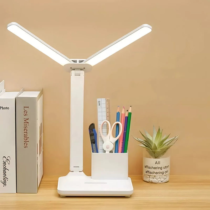 Luminaria Mesa Com 3 Modos Recarregável Abajur Luminária Estudo Articulável Led Leitura