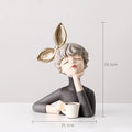 Estatueta Escultura Decoração Busto Lili Max Café
