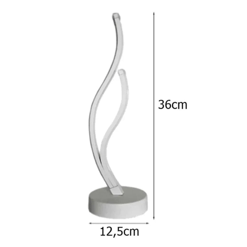 Luminária De Mesa Ondas Estilo Nórdico