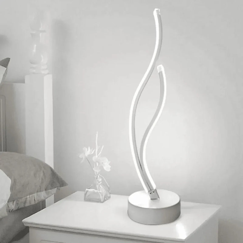 Luminária De Mesa Ondas Estilo Nórdico