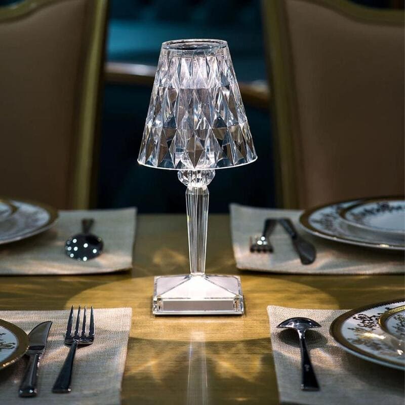 Luminária De Mesa 3 em 1 Estilo Diamante