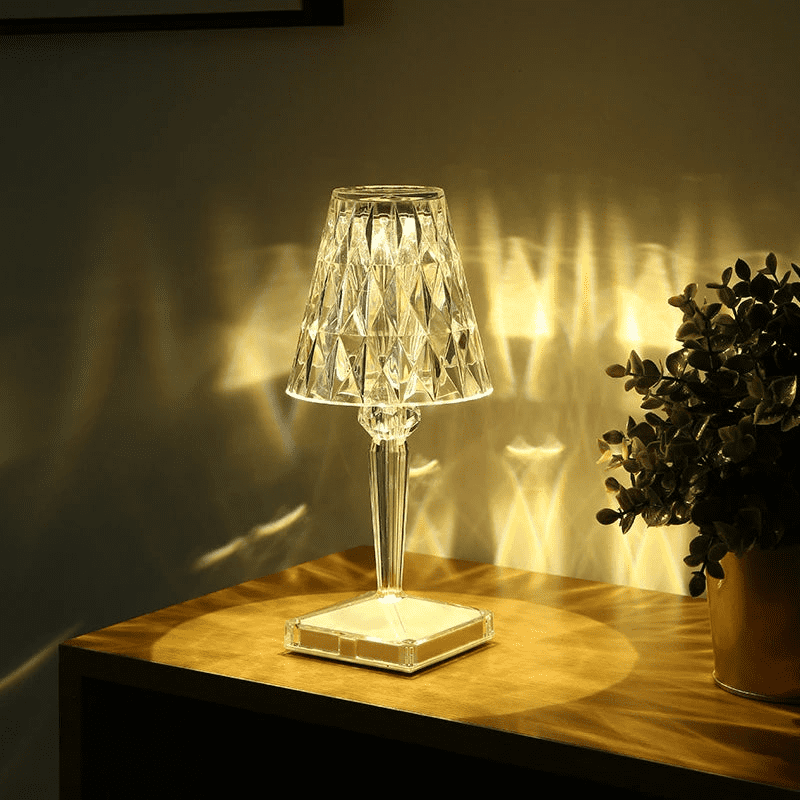 Luminária De Mesa 3 em 1 Estilo Diamante