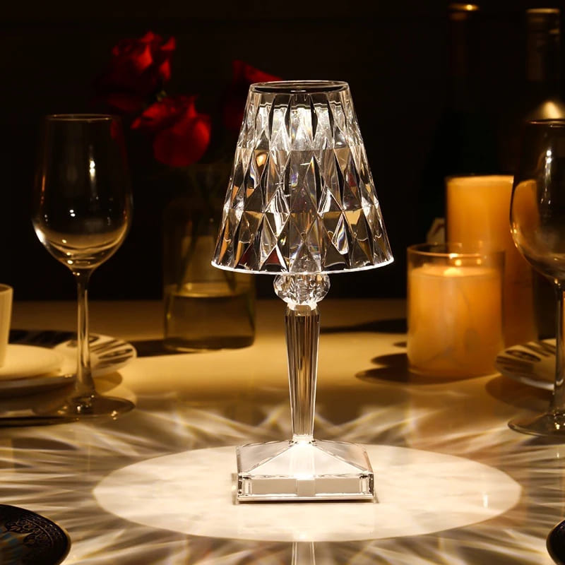 Luminária De Mesa 3 em 1 Estilo Diamante