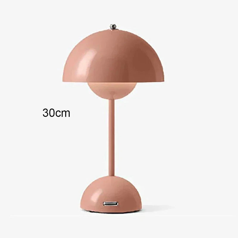 Luminária de Mesa Sem Fio Abajur Cogumelo Recarregável