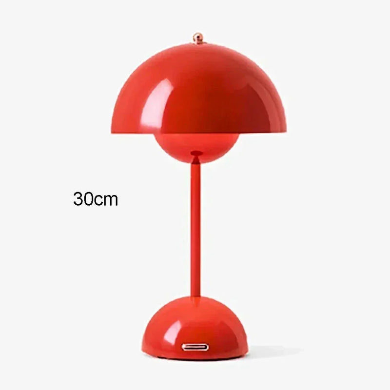 Luminária de Mesa Sem Fio Abajur Cogumelo Recarregável
