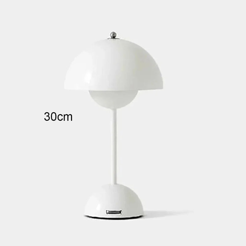 Luminária de Mesa Sem Fio Abajur Cogumelo Recarregável
