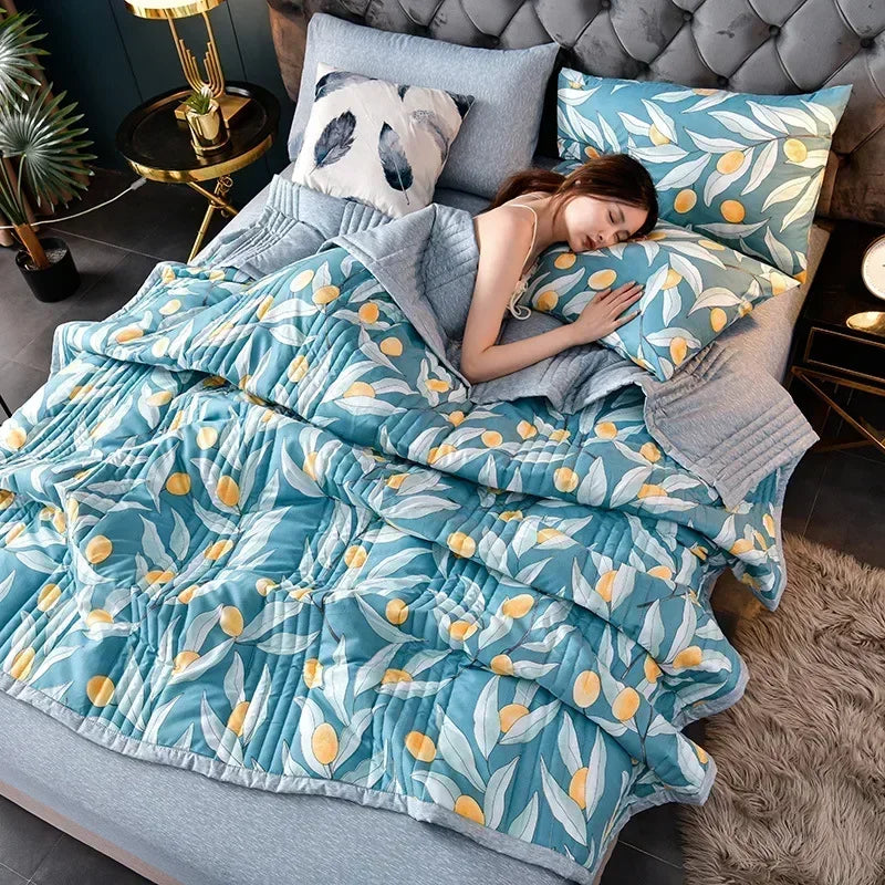 Colcha Estampada Com Fronhas - Macia e Confortável