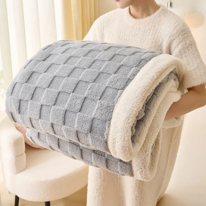 Cobertor de Inverno Estilo Xadrez | Noites Aconchegantes