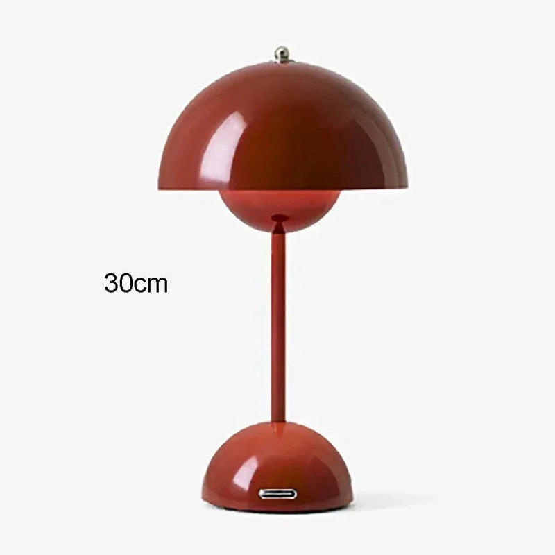 Luminária de Mesa Sem Fio Abajur Cogumelo Recarregável