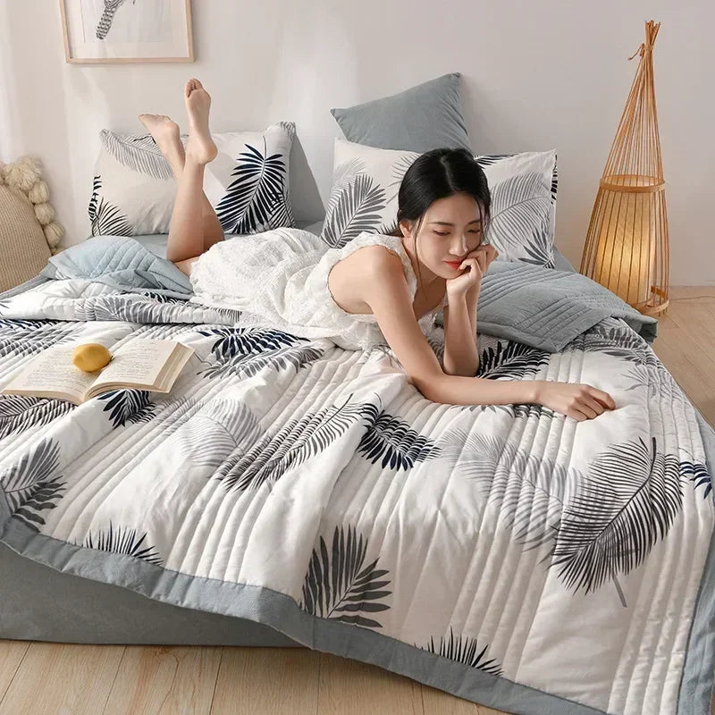 Colcha Estampada Com Fronhas - Macia e Confortável