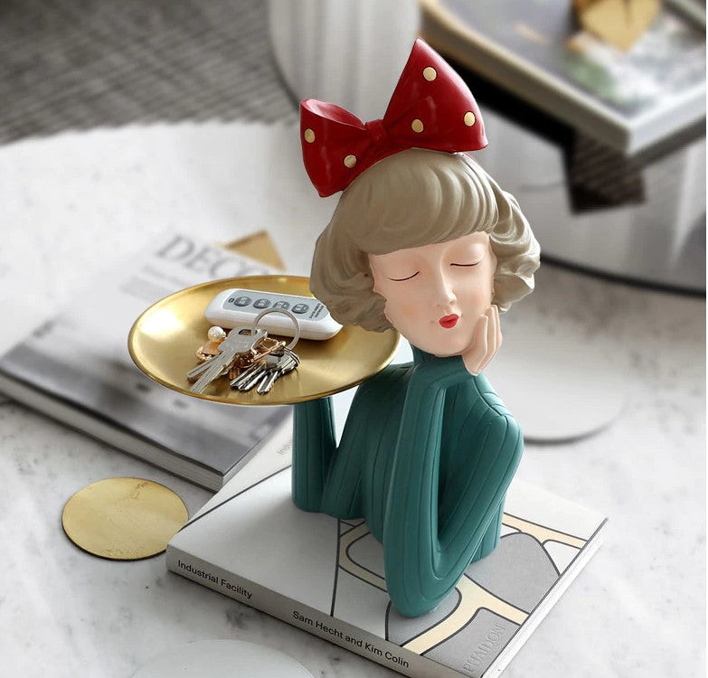 Estatueta Decorativa Busto Lili Tray