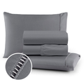 Roupa de Cama Micropercal 400 Fios Ponto Palito 04 Peças