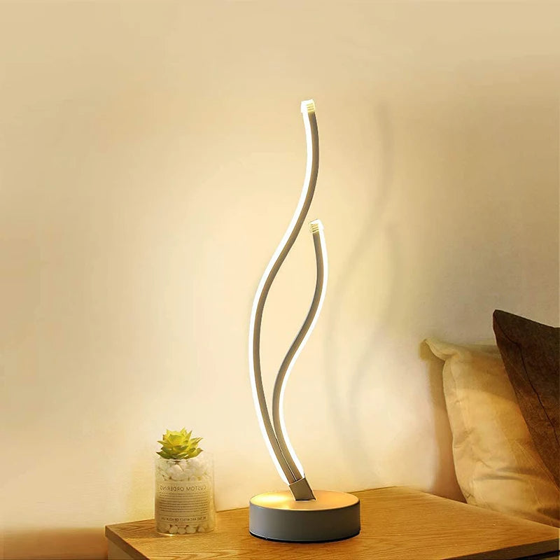 Luminária De Mesa Ondas Estilo Nórdico