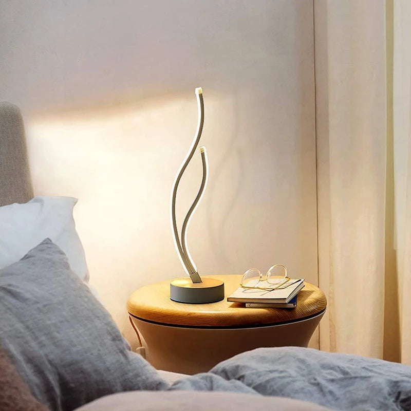 Luminária De Mesa Ondas Estilo Nórdico