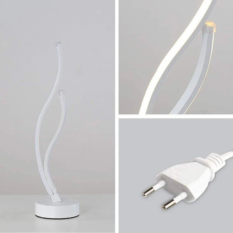 Luminária De Mesa Ondas Estilo Nórdico