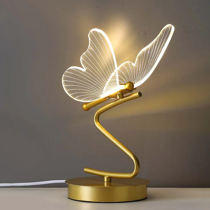 Luminária de Mesa Abajur Borboleta Para Quarto